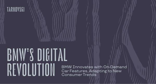 BMW Innovates with On-Demand Car Features, Adapting to New Consumer Trends